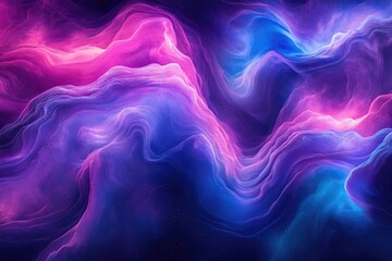 Aufkleber - Abstract art depicting swirling, vibrant purple and blue nebulae, resembling cosmic clouds or energy waves.