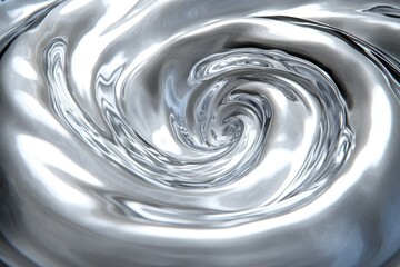 Leinwandbilder - Swirling, reflective liquid metal forming a vortex, abstract and mesmerizing.