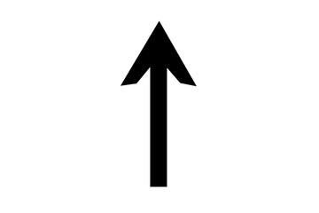 Wall Mural - black straight arrow up direction icon png transparent background
