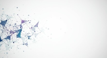 Abstract Network Connection Background - Geometric network abstract background with connecting dots and lines. Ideal for technology, communication, or concepts
