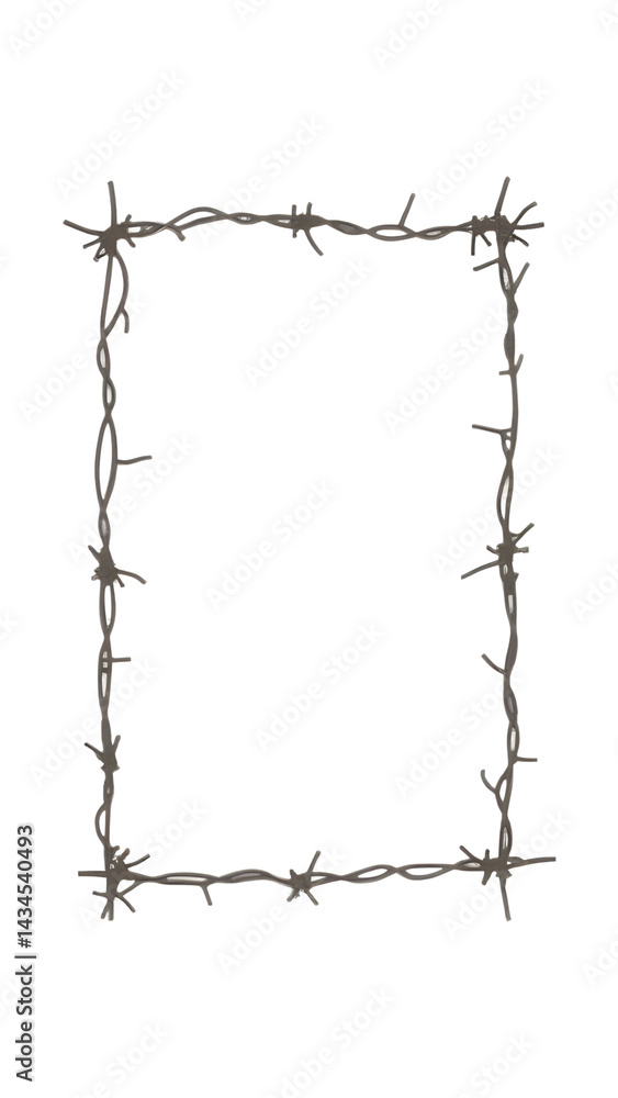 Barbed Frame PNG Transparent Background Stock Illustration | Adobe Stock