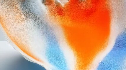 Wall Mural - A vibrant abstract image featuring a blend of orange, blue, and white textures, showcasing modern artistic design.