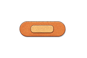 bandaid bandage top view sticky isolated