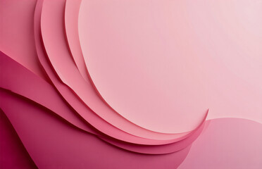 Wall Mural - hints: use shades of pink, abstract, and smooth shapes. abstract composition of smooth, layered shap