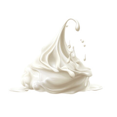 Wall Mural - creamy cascade a fluid sculpture against clean isolating setting, a dairy delight in dynamic form
