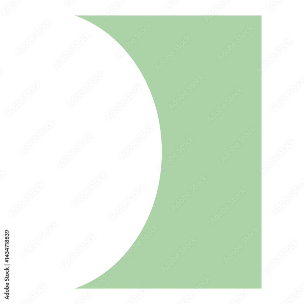 Abstract Geometric Brutalist Shape