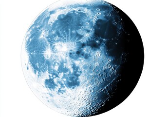 Wall Mural - blue moon, half-lit