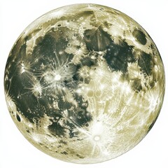 Wall Mural - full moon, detailed view