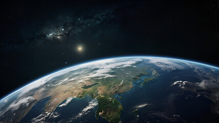 Canvas Print - The Americas on a Rotating Planet Earth