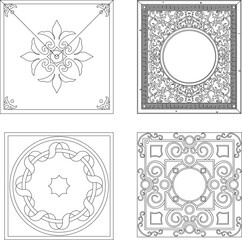 silhouette vector design illustration sketch icon background pattern art decoration ornament classic