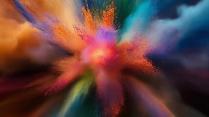 abstract explosion on a colorful background