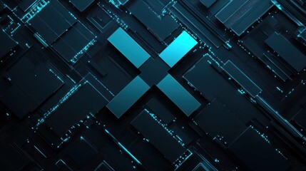 Abstract Tech Cross, Circuit Background