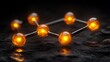 © Astuti - Glowing Molecular Structure on Dark Surface