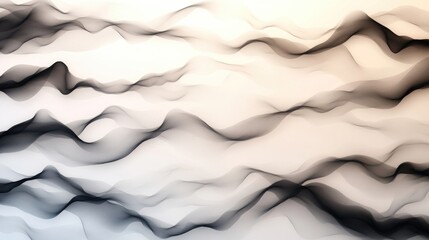 Wall Mural - Abstract wavy mountain range landscape