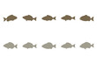 © Gifa_Art - Halibut Fish Silhouette Icon Set