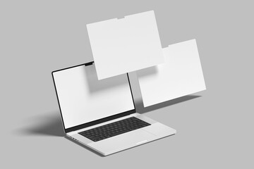 Laptop Screen Website Blank Mockup