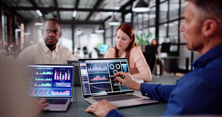 Poster - Multiracial Data Analyst Predictive Virtual Meeting