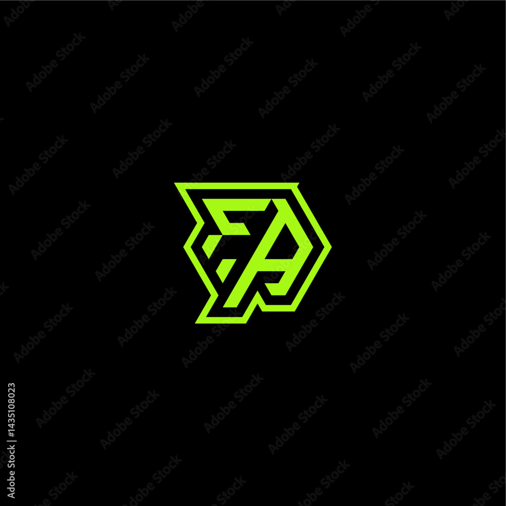 esport gaming initial FA cool and dynamic monogram logo design concept ...