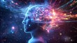 © Anas - Cosmic Consciousness: A Digital Portrait of the Mind's Expansive Power
