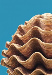 wooden waveform ai generated
