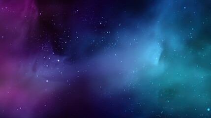 Wall Mural - ethereal cosmic nebula with vibrant hues of purple blue and teal creating a dreamy celestial backgro