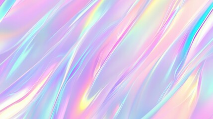Wall Mural - luminous iridescent abstract background with flowing lines and soft pastel colors creating a dreamy 