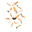 © chercvc999 - cigarette collection isolated on white background butts