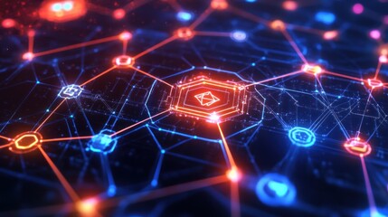 Poster - Abstract network of interconnected nodes (1)