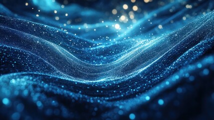 Aufkleber - Abstract digital wave of particles