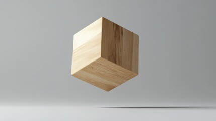 Poster - Simple wooden cube