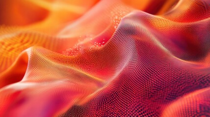 Wall Mural - abstract technology particles lines mesh background.