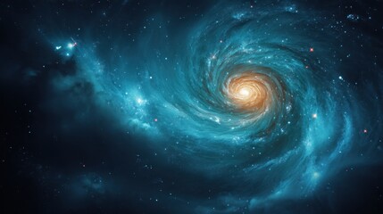 Wall Mural - captivating cosmic symphony awe inspiring spiral galaxy radiating celestial light in the vast expans