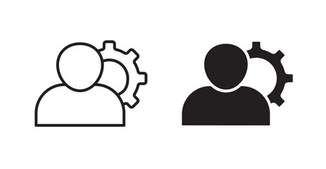 Admin icons. Vector isolated elements concept
