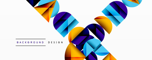 Leinwandbilder - Abstract geometric pattern. Vivid colors create dynamic composition. Modern design element for backgrounds, presentations.