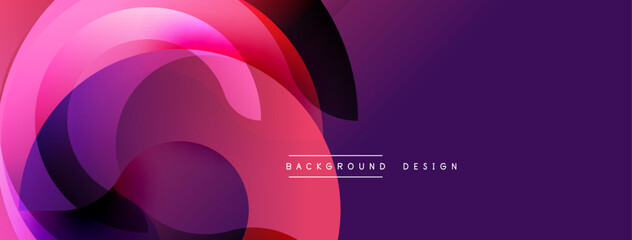 Leinwandbilder - Abstract fluid shapes, vibrant pinks, purples. Modern design element, smooth gradients create dynamic composition. Background texture.