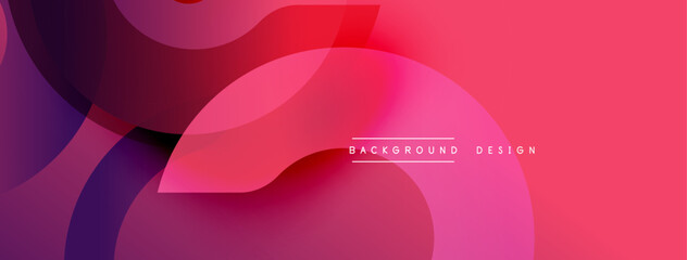 Fototapete - Abstract fluid shapes, vibrant pinks, purples. Modern design, smooth gradients create dynamic composition. Background element for projects.
