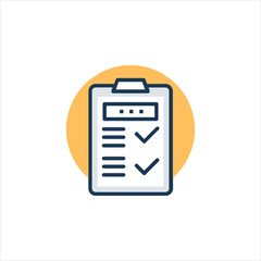 Wall Mural - clipboard icon vector illustration
