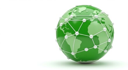 Green Earth Network: Connected World, Global Links, Abstract Planet.