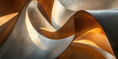 Wall Mural - abstract shapes forming softly blended shadows.