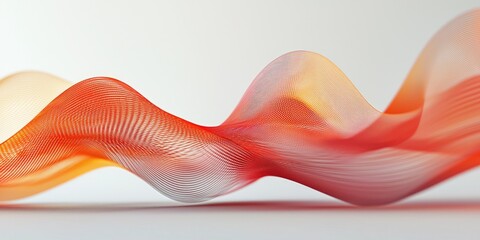 Wall Mural - abstract waves with a business-style presentation area.