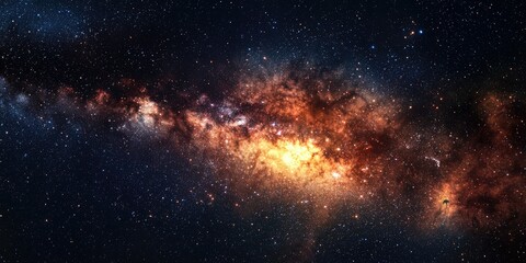 Wall Mural - luminous cosmic glow with an intense focal point