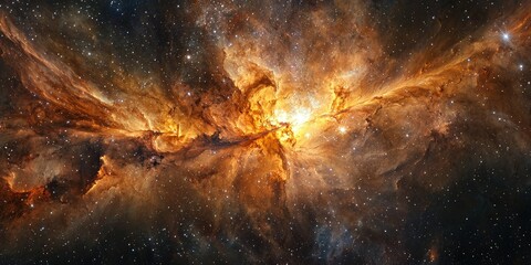 Wall Mural - luminous cosmic glow with an intense focal point