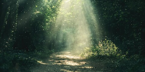 Wall Mural - Mystical, enchanted light flare with a celestial aura