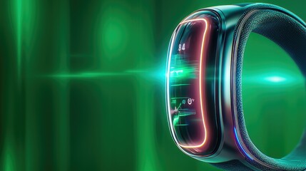 Wall Mural - futuristic smartband: a glimpse into tomorrow's health tech
