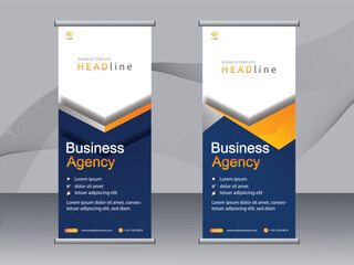 Wall Mural - business banner roll up set, standee banner template. modern banner.