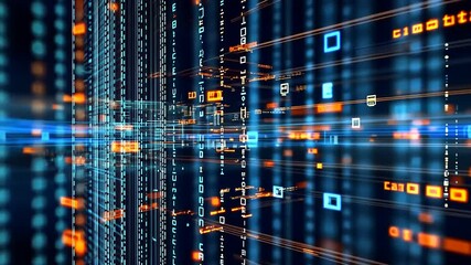 abstract background with binary code