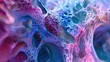 © Danang - Microscopic view of a tumor growing in porous bone tissue.