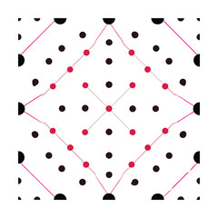 Geometric dot and line pattern with evenly spaced elements