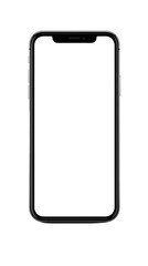 smartphone with blank screen for app display.