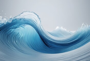Wall Mural - There's a big wave breaking on the beach